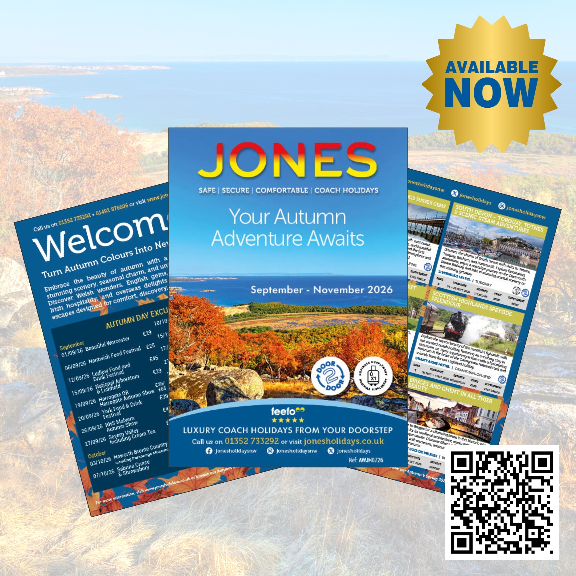Autumn 2026 with Jones Holidays – New Leaflet Out Now! 