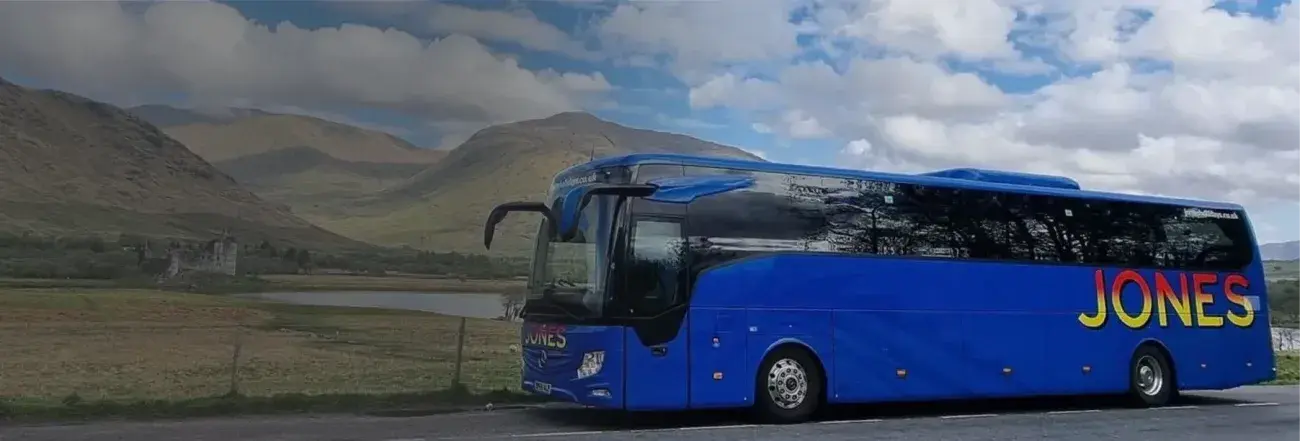 Coach in mountains