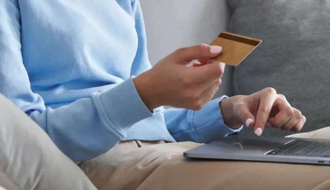 Woman with credit card