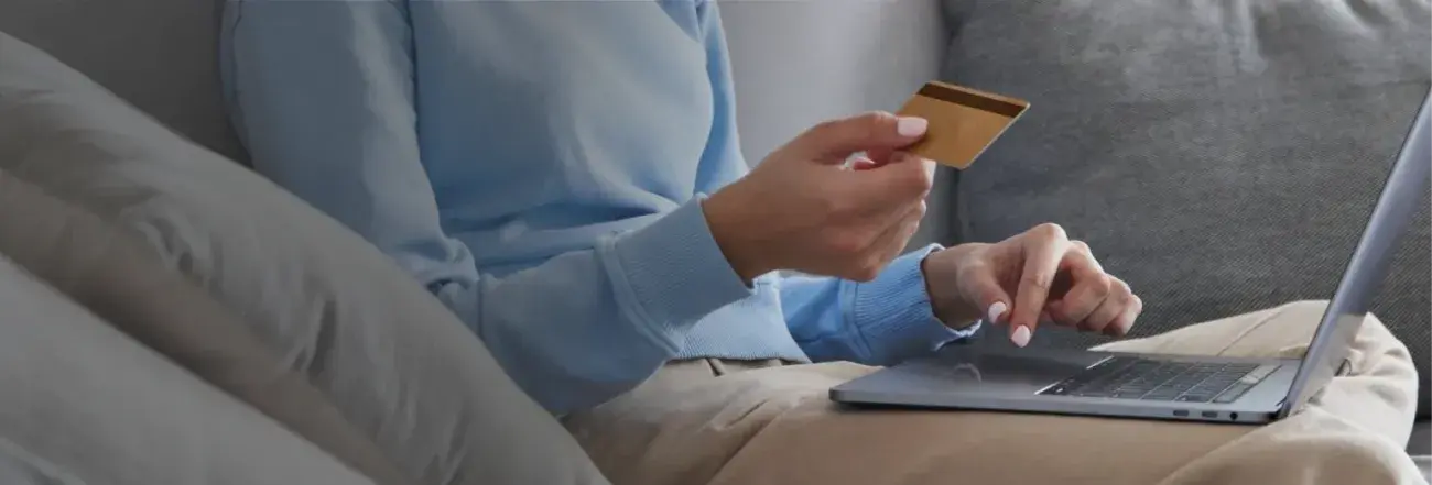 Woman with credit card