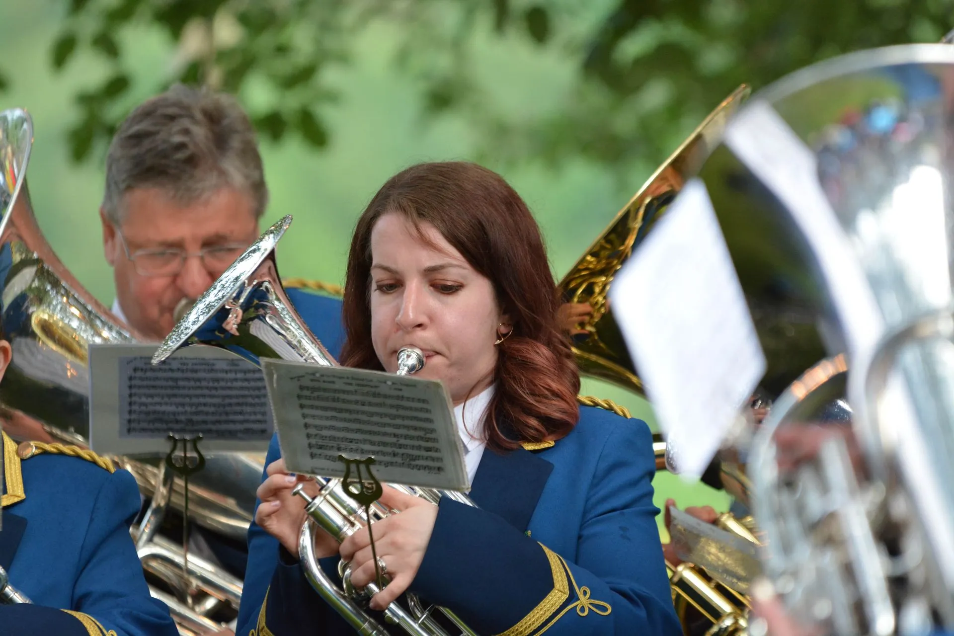 Brass band members