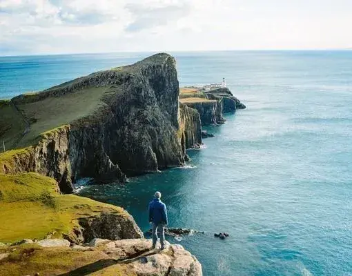 Cliff and sea